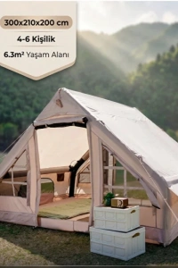 6 Kişilik Şişme Kamp Çadırı - 4 Mevsim - Dev İç Hacim