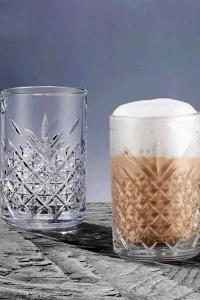 6lı Kulplu Kristal Meşrubat Bardağı