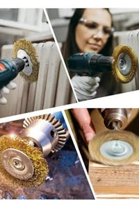 6lı Pimli Tel Fırça Seti - Pas Yağ Kir Boya Yapışkan Çözücü