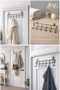 6lı Yapışkanlı Kapı Arkası Askı