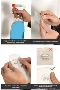 6lı Yapışkanlı Kapı Arkası Askı