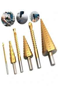 6 Parça Kademeli Matkap Ucu Seti