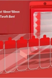60 Parça Kolay Açılır Güçlü Çift Taraflı Bant 18mmx50mm