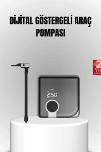 6000mAh Bataryalı Type-C Şarjlı Mini Hava Kompresörü LED Işıklı