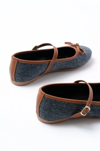 6321 Laci Keten Günlük Baret Tokalı Bayan Babet