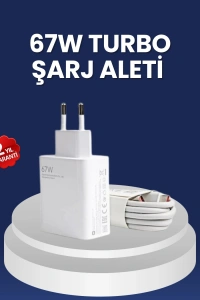 67 Watt Hızlı Şarj Adaptörü Samsung S20 S21 S22 S23 Uyumlu