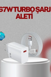 67 Watt Type C Şarj Adaptörü Asus Zenfone 7 8 9 Uyumlu