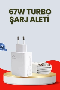 67 Watt Ultra Hızlı Şarj Adaptörü  Redmi 9 10 12C Uyumlu