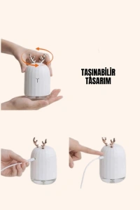 ABS+PP Malzemeli Taşınabilir 220 ml USB Mist Nemlendirici