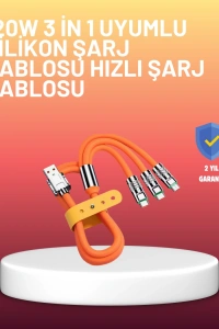 Çinko Alaşımlı Uçlu 120 W Şarj Kablosu – Dolaşmaya Dayanıklı 1,2 m USB Kablo
