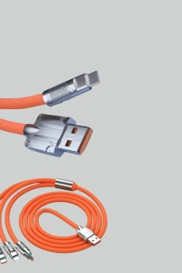 Çinko Alaşımlı Uçlu 120 W Şarj Kablosu – Dolaşmaya Dayanıklı 1,2 m USB Kablo