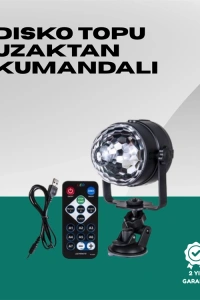 7 Farklı Aydınlatma Modu ve Ses Sensörlü Disko Topu Lambası