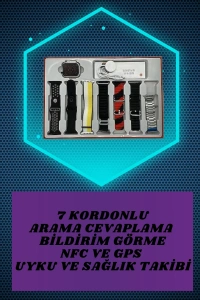 7 Kordonlu Akıllı Saat Ve Kulaklığı ANC Özelliği Kulak İçi Mikrofonlu Sesli Görüşme