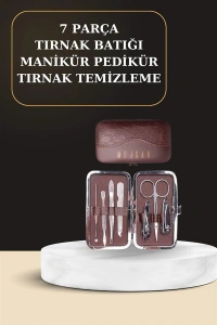 7 Parça Manikür Pedikür Seti El Ayak Bakımı Çantalı Paslanmaz Çelik