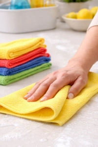 8li Mikrofiber Temizlik Bezi Seti - Renkli - Leke Bırakmaz