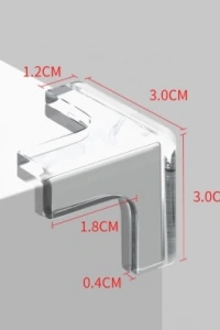 8li Set Silikon Şeffaf Masa Kenarı Koruma Aparatı