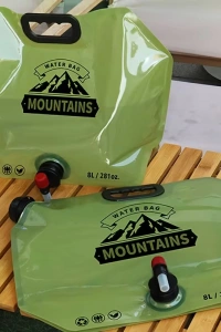 8 Litre Katlanabilir Musluklu Su Kabı - Kamp ve Doğa - Taşıma Kulplu