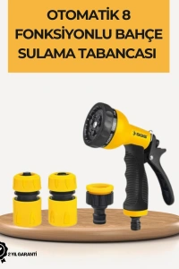 8 Modlu Bahçe Sulama Tabancası Seti Bitki Çiçek Araç Temizleme