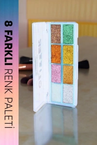 8 Renk Yaz Glitter Far Paleti - 2li Set