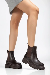 812-2137 Kahve Lastikli Günlük Kadın Bot