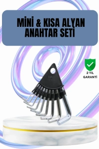 9 Parça Alyan Anahtar Seti Altıgen Uçlu Mobilya ve Tamir İçin