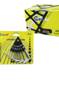 9 Parça Alyan Anahtar Seti - Mini Boy - Üçgen Stand Askılık
