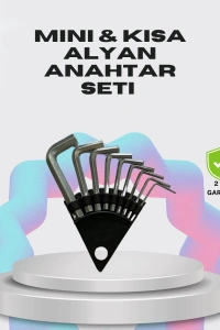 9 Parça Kısa Tip Alyan Seti Isıl İşlemli Profesyonel Kullanım