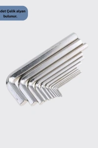 9 Parça Kısa Tip Alyan Seti Isıl İşlemli Profesyonel Kullanım