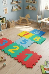 9 Parça Sayılar Puzzle Yer Matı