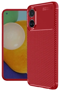 A38 Kılıf Auto Focus Karbon Kapak - Kırmızı
