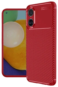 A38 Kılıf Auto Focus Karbon Kapak - Kırmızı
