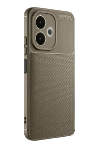 A5 Pro 4G Kılıf Auto Focus Karbon Kapak - Kahverengi