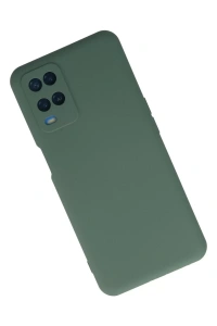A54 4G Kılıf Nano içi Kadife Silikon - Koyu Yeşil