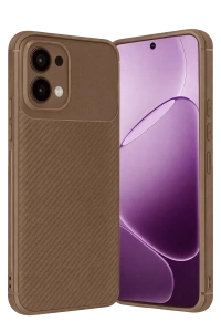 A6 Pro 4G Auto Focus Karbon Kapak - Kahverengi