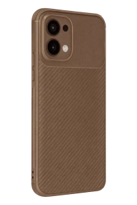 A6 Pro 4G Auto Focus Karbon Kapak - Kahverengi