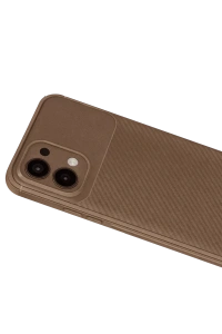 A6 Pro 4G Auto Focus Karbon Kapak - Kahverengi
