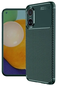 A60 Kılıf Auto Focus Karbon Kapak - Koyu Yeşil