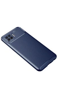 A73 Kılıf Auto Focus Karbon Kapak - Lacivert