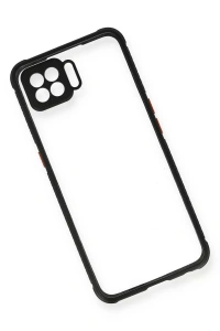 A73 Kılıf Miami Şeffaf Silikon - Siyah