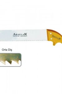 Abaylar Orta Diş El Testere 12 No - Ahşap Sap