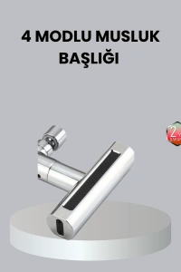ABS Pirinç Alaşımlı Musluk Başlığı 4 Modlu 360° Dönebilen ve Ekonomik