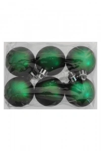 Ağaç Süsleme Topları 6lı - 4cm - Mat Yeşil