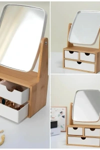 Ahşap 3 Çekmeceli Ayna