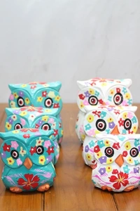 Ahşap 3lü Baykuş Seti Model 3