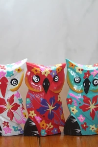 Ahşap 5li Baykuş Seti Model 1