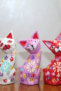 Ahşap 5li Kedi Seti Model 2