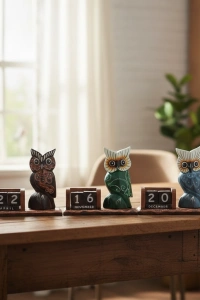 Ahşap Baykuş Takvim  Büyük Boy