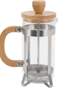 Ahşap Detaylı 600 ml Cam French Press