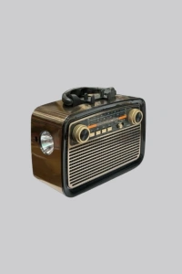 Ahşap Dokulu Bluetooth Müzik Kutusu – Vintage LED Tasarımıyla Modern Ses Deneyimi