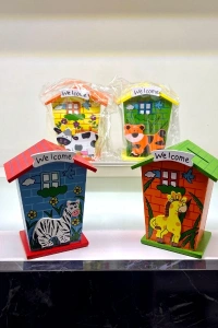 Ahşap Ev Tasarımlı Kumbara